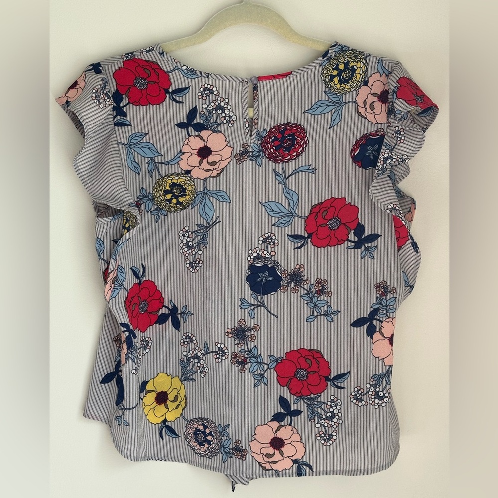 Monteau Floral Blouse Top - Picture 2 of 3